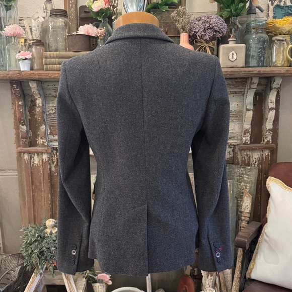 BANANA REPUBLIC BLAZER | Grey WOOL Crew JACKET | LINED Classic TAILORED | 6 - Picture 3 of 13